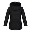 Regatta Fabrizia II Girls Full Zip Parka Hood Quilted Coat Black