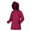 Regatta Fabrizia II Girls Full Zip Parka Hood Quilted Coat Raspberry Radiance