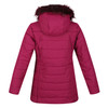 Regatta Fabrizia II Girls Full Zip Parka Hood Quilted Coat Raspberry Radiance