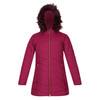 Regatta Fabrizia II Girls Full Zip Parka Hood Quilted Coat Raspberry Radiance