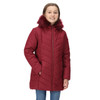 Regatta Fabrizia II Girls Full Zip Parka Hood Quilted Coat Pimpento