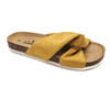 Shoes by Emma Ancona Womens Cork Slip On Sandals Mustard