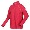 Womens Regatta Montes Light Weight Micro Fleece Half Zip Quick Dry Top Pink Potion