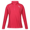 Womens Regatta Montes Light Weight Micro Fleece Half Zip Quick Dry Top Pink Potion