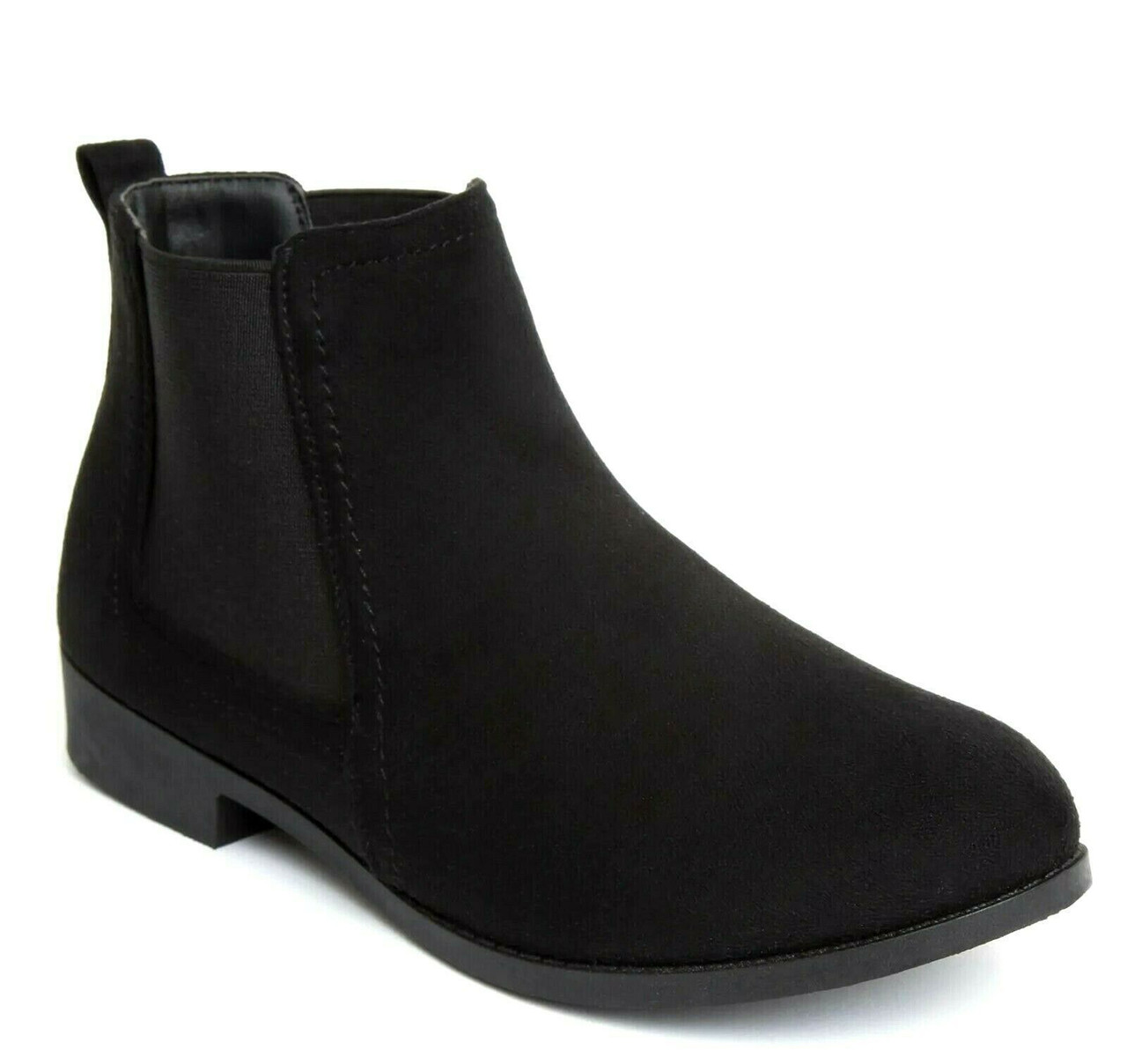 Pull on suede sales ankle boots