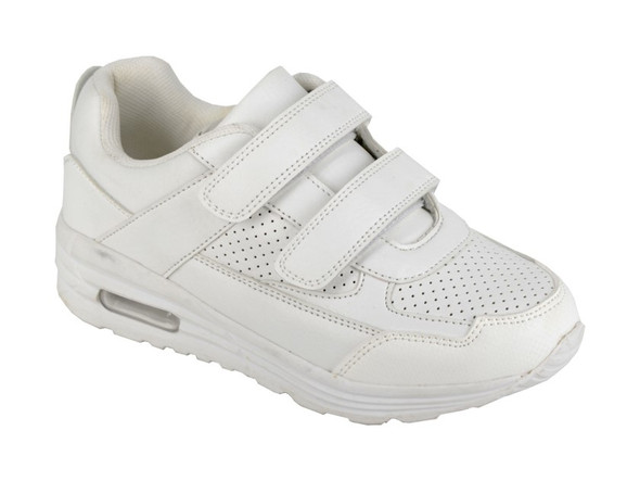 DEK Kids Casual Strap Up School Air Trainers White DEK Kids Casual Strap Up School Air Trainers White