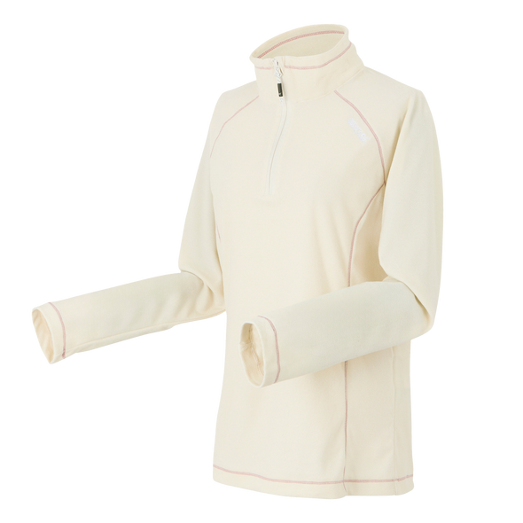 Womens Regatta Montes Light Weight Micro Fleece Half Zip Quick Dry Top Light Vanilla White Womens Regatta Montes Light Weight Micro Fleece Half Zip Quick Dry Top Light Vanilla White