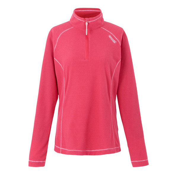 Womens Regatta Montes Light Weight Micro Fleece Half Zip Quick Dry Top Pop Raspberry Womens Regatta Montes Light Weight Micro Fleece Half Zip Quick Dry Top Pop Raspberry