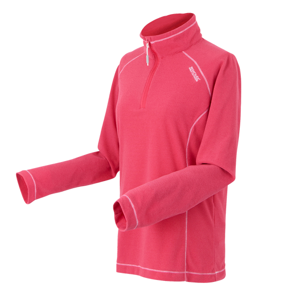 Womens Regatta Montes Light Weight Micro Fleece Half Zip Quick Dry Top Pop Raspberry Womens Regatta Montes Light Weight Micro Fleece Half Zip Quick Dry Top Pop Raspberry