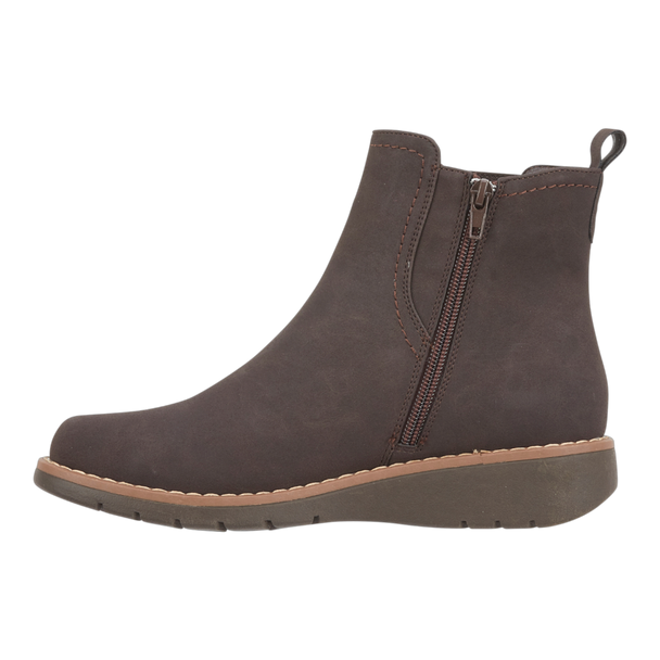 Twin Gusset Ankle Wedge Boots Brown Twin Gusset Ankle Wedge Boots Brown