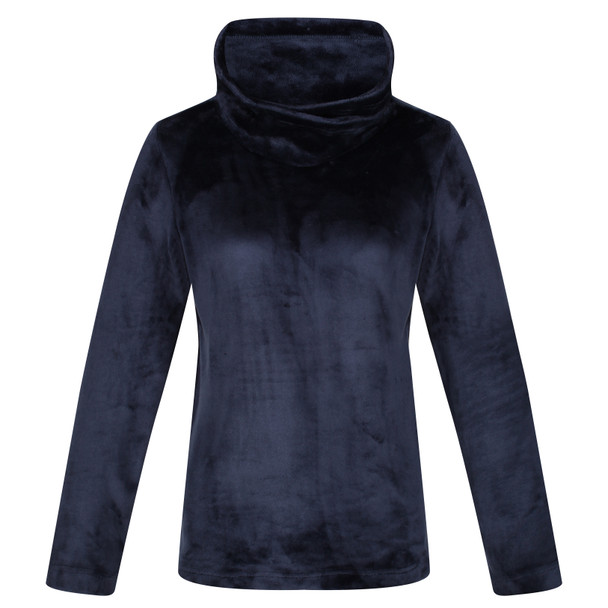 Regatta Womens Radmilla Pullover Turtle Neck Top Navy Fluffy