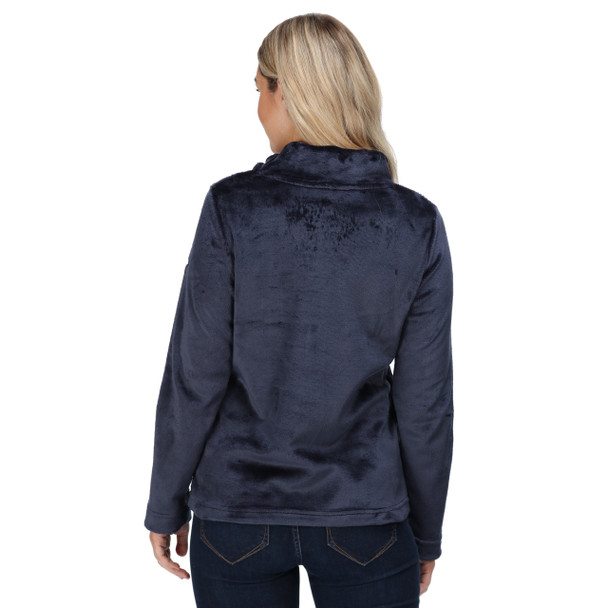 Regatta Womens Radmilla Pullover Turtle Neck Top Navy Fluffy