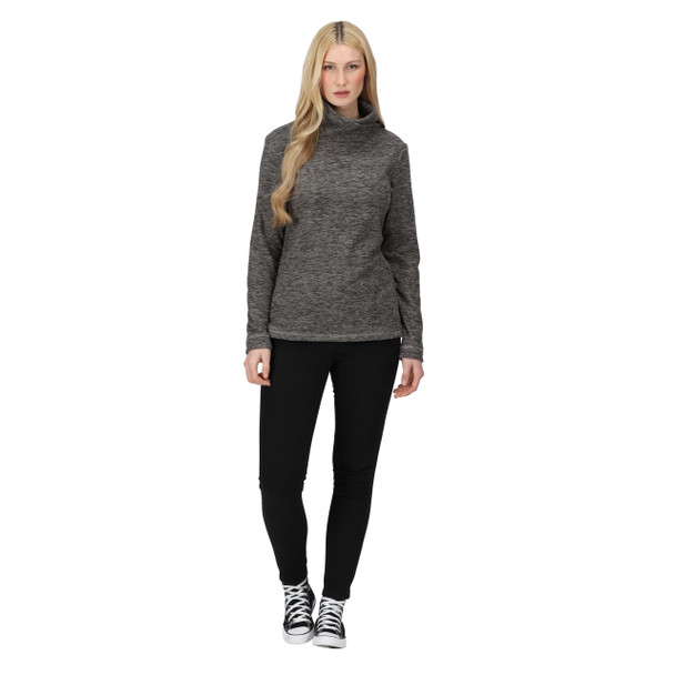 Regatta Womens Radmilla Pullover Turtle Neck Top Storm Grey Marble