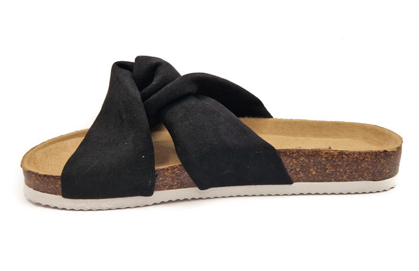 Shoes by Emma Ancona Womens Cork Slip On Sandals Black