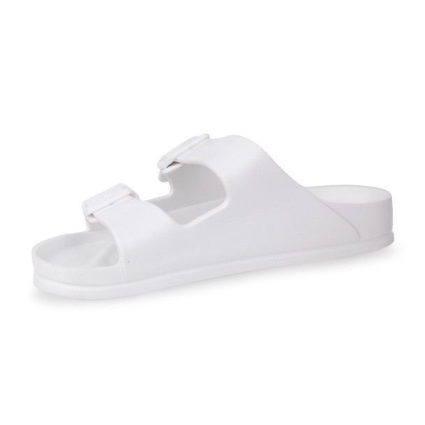 Regatta Womens Double Buckle Foot bed Flat Summer Sliders White
