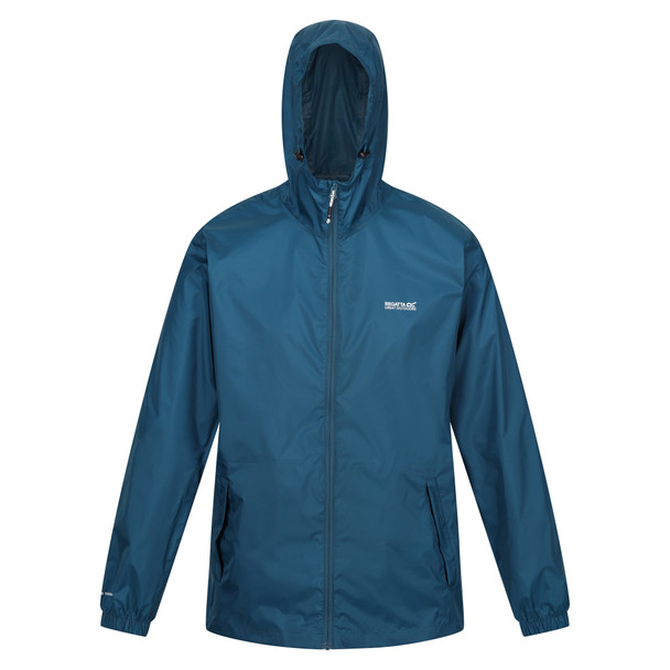Regatta Men's Pack It Jacket Waterproof Rain Coat Moroccan Blue