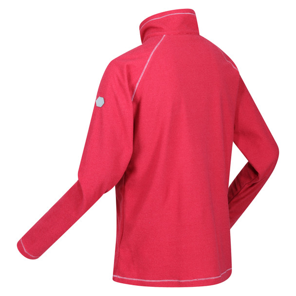 Womens Regatta Montes Light Weight Micro Fleece Half Zip Quick Dry Top Pink Potion
