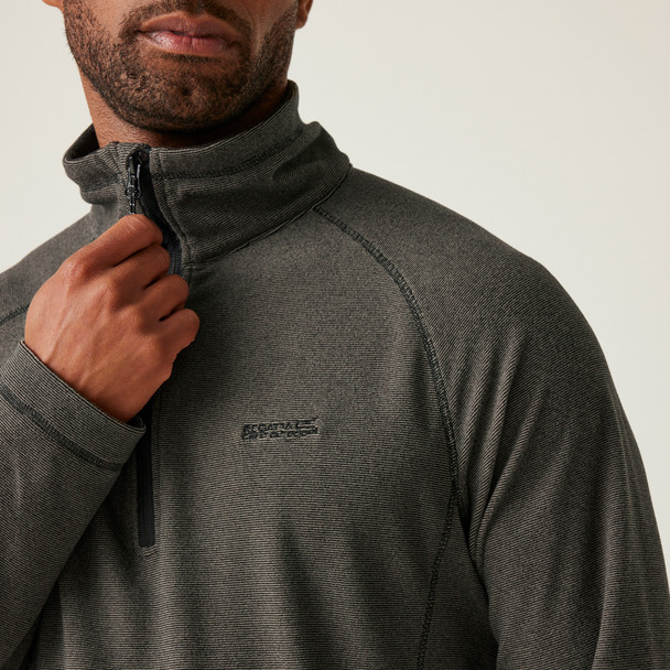 Regatta Men's Montes Lightweight Half Zip Fleece Treetop Black