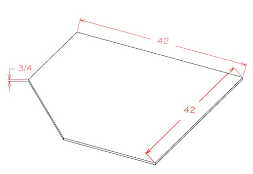 Shaker Grey 42" Corner Sink Floor, RTA Cabinet Co.-Madison, WI