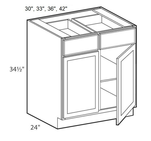 Shaker Dove 42" Base Cabinet, RTA Cabinet Co.-Madison, WI