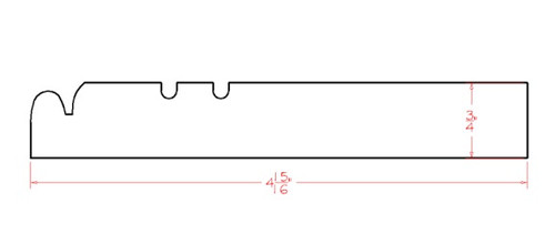 Shaker Dove 96" Furniture Base Molding, RTA Cabinet Co.-Madison, WI