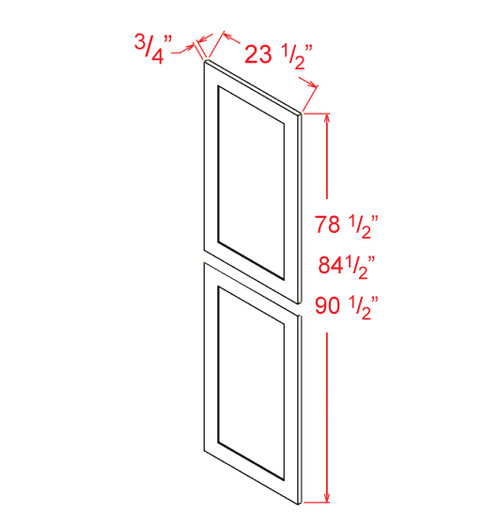 Shaker Dove 90"H Decorative End Panel Set, RTA Cabinet Co.-Madison, WI