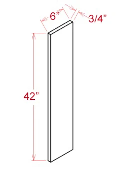 Shaker Cinder 6" X 42" Universal Filler, RTA Cabinet Co.-Madison, WI