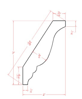 Shaker Cinder Decorative Crown Molding, RTA Cabinet Co.-Madison, WI