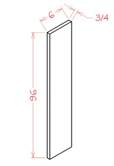 Shaker Navy 6" X 96" Tall Filler, RTA Cabinet Co.-Madison, WI