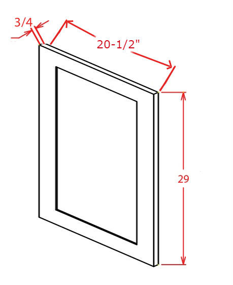 Shaker Navy Decorative End Panel For Vanity Cabinets, RTA Cabinet Co.-Madison, WI