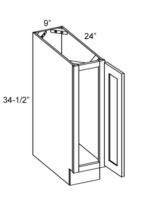 Verona White 9" Tray Base Cabinet, Cabinets By Friday-Madison, WI