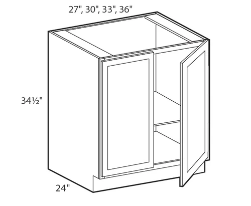 Verona White 24" Full Height Base Cabinet, RTA Cabinet Co.-Madison, WI