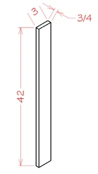 Verona White 3" X 42" Universal Filler, RTA Cabinet Co.-Madison, WI