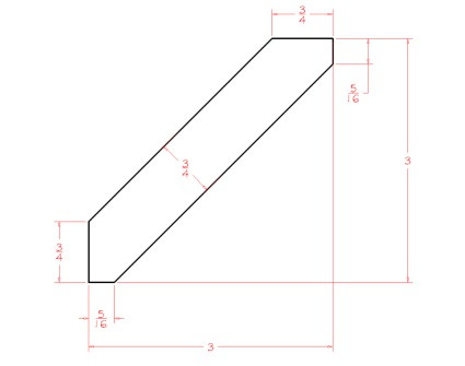 Verona Mist Large Angled Crown Molding 3" High, Cabinets By Friday-Madison, WI
