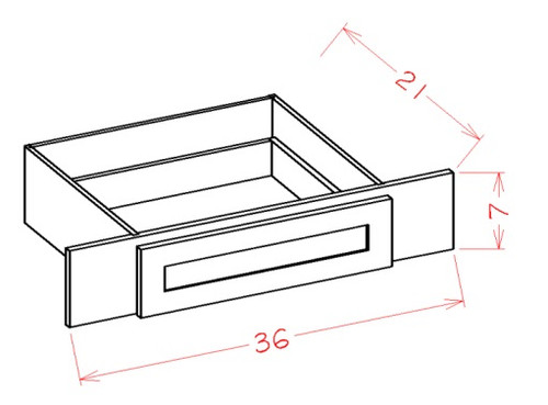 Verona Mist Vanity Knee Drawer, Cabinets By Friday-Madison, WI