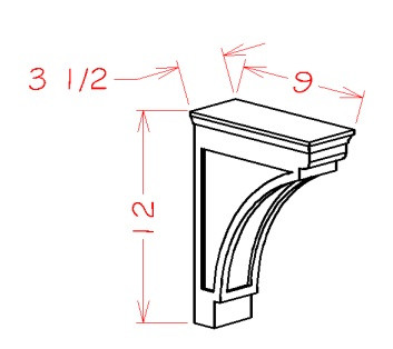 Verona Mist Modern Corbel, Cabinets By Friday-Madison, WI