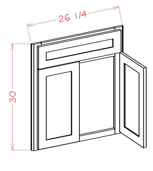 Verona Autumn 42" Corner Sink Front, RTA Cabinet Co.-Madison, WI