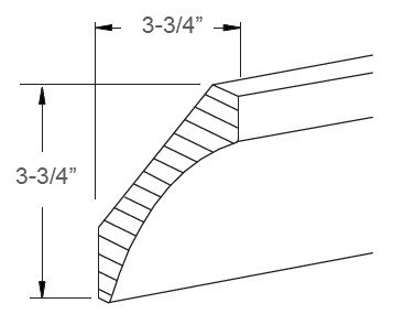 Birch White Shaker Large Profile Cove Crown Molding, RTA Cabinet Co.-Madison, WI