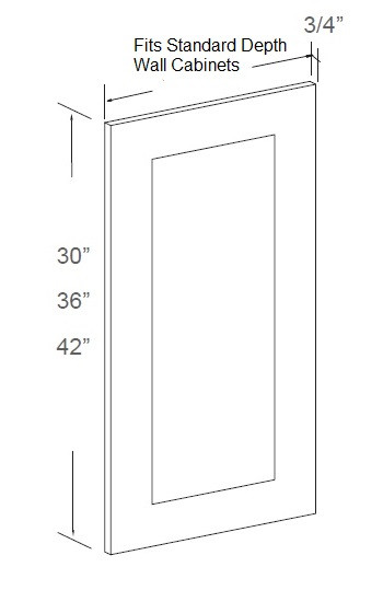 Birch White Shaker 42"H Decorative Wall End Panel, RTA Cabinet Co.-Madison, WI