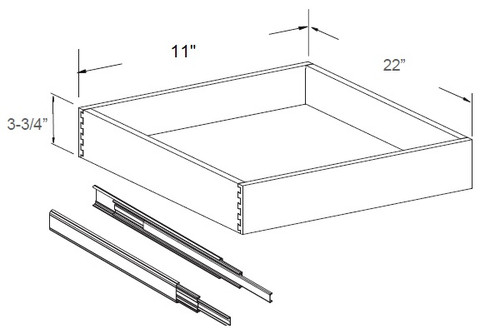 Birch White Shaker Roll Out Tray For 15" Base Cabinet, RTA Cabinet Co.-Madison, WI
