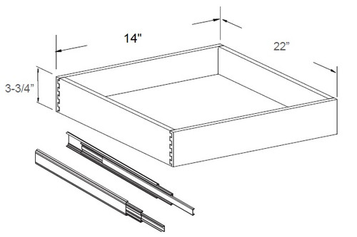 Birch Java Shaker Roll Out Tray For 18" Base Cabinet, RTA Cabinet Co.-Madison, WI