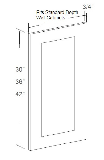 Classic Dove White 36"H Decorative Wall End Panel, Cabinets By Friday-Madison, WI