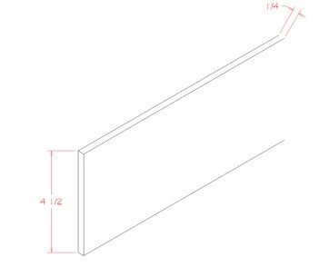 Shaker White 96" Toe Kick Cover Molding, Cabinets By Friday-Madison, WI