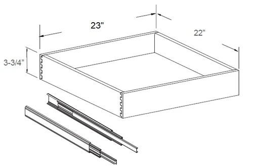 Classic Dove White Roll Out Tray For 27" Base Cabinet, RTA Cabinet Co.-Madison, WI