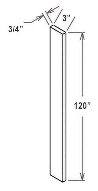 Classic Sage 3" X 120" Tall Filler, Cabinets By Friday-Madison, WI