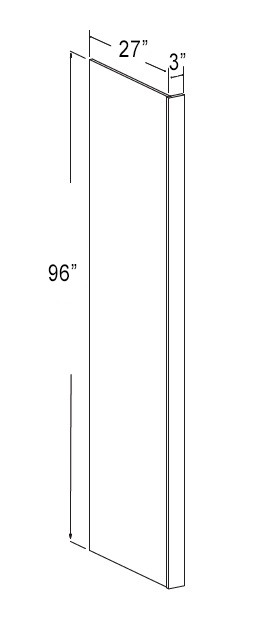 Classic Sage 27" X 96" Refrigerator End Panel With 3" Return, RTA Cabinet Co.-Madison, WI
