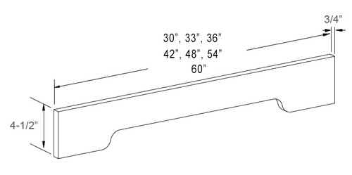 Estate Pearl 60" Apron Valance, Cabinets By Friday-Madison, WI