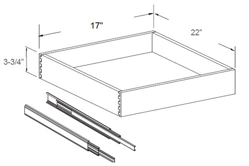 Estate Pearl Roll Out Tray For 21" Base Cabinet, RTA Cabinet Co.-Madison, WI
