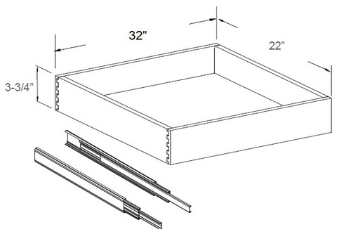 Estate Pearl Roll Out Tray For 36" Base Cabinet, RTA Cabinet Co.-Madison, WI