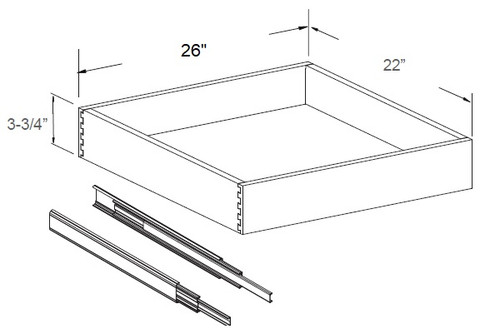 Luxe Navy Roll Out Tray For 30" Base Cabinet, RTA Cabinet Co.-Madison, WI
